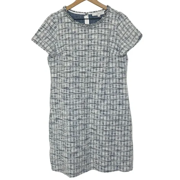 LOFT | Dresses | Loft Gray Tweed Short Sleeve Shift Dress Size 6 Nwt |  Poshmark